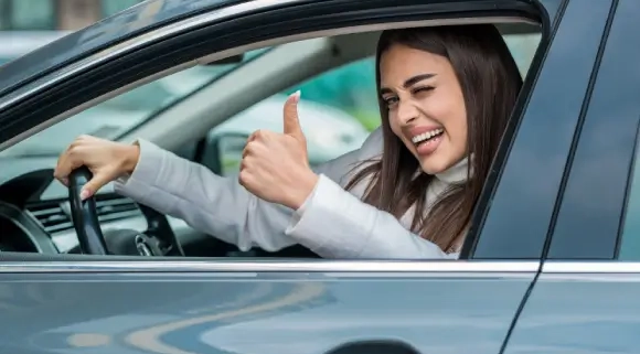 Modern compact sedan used for student driving in Santa Clara